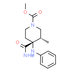 methyl cis-4-anilino-4-carbamoyl-3-methylpiperidine-1-carboxylate picture