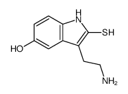 3-(2-aminoethyl)-2-sulfanyl-1H-indol-5-ol结构式