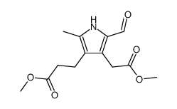 Methyl 5-formyl-4-(methoxycarbonylmethyl)-2-methylpyrrole-3-propanoate Structure