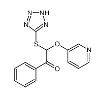 1-phenyl-2-pyridin-3-yloxy-2-(2H-tetrazol-5-ylsulfanyl)ethanone结构式