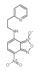 5-nitro-9-oxido-N-(2-pyridin-2-ylethyl)-8-oxa-7-aza-9-azoniabicyclo[4.3.0]nona-2,4,6,9-tetraen-2-amine Structure