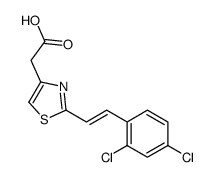 2-[2-[2-(2,4-dichlorophenyl)ethenyl]-1,3-thiazol-4-yl]acetic acid Structure