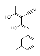 2-cyano-3-hydroxy-N-(3-methylphenyl)but-2-enamide结构式