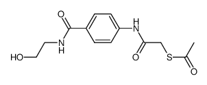 4-[2-(acetylthio)acetamido]-N-(2-hydroxyethyl)benzamide结构式