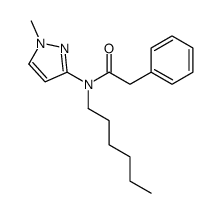 N-hexyl-N-(1-methylpyrazol-3-yl)-2-phenylacetamide Structure