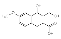 2-Naphthalenecarboxylicacid, 1,2,3,4-tetrahydro-4-hydroxy-3-(hydroxymethyl)-6-methoxy- Structure