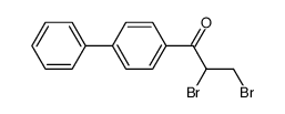 1-biphenyl-4-yl-2,3-dibromo-propan-1-one结构式