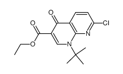 ethyl 1-tert-butyl-7-chloro-4-oxo-1,4-dihydro-1,8-naphthyridine-3-carboxylate结构式