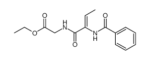((Z)-2-Benzoylamino-but-2-enoylamino)-acetic acid ethyl ester结构式