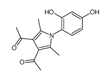 1-[4-Acetyl-1-(2,4-dihydroxy-phenyl)-2,5-dimethyl-1H-pyrrol-3-yl]-ethanone Structure