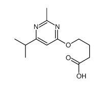 4-(2-methyl-6-propan-2-ylpyrimidin-4-yl)oxybutanoic acid结构式