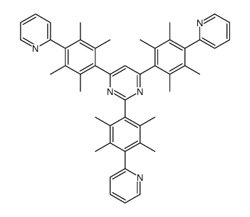 2,4,6-tris(2,3,5,6-tetramethyl-4-pyridin-2-ylphenyl)pyrimidine Structure