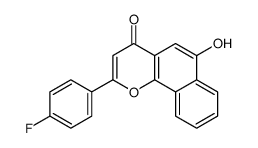 2-(4-fluorophenyl)-6-hydroxybenzo[h]chromen-4-one结构式