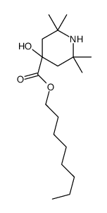 octyl 4-hydroxy-2,2,6,6-tetramethylpiperidine-4-carboxylate结构式