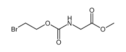 N-(2-bromo-ethoxycarbonyl)-glycine methyl ester Structure