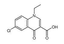 6-chloro-1-ethyl-4-oxoquinoline-3-carboxylic acid结构式