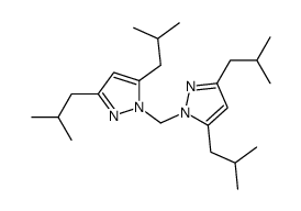 1-[[3,5-bis(2-methylpropyl)pyrazol-1-yl]methyl]-3,5-bis(2-methylpropyl)pyrazole结构式