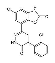 4-(2-chlorophenyl)-6-(5-chloro-2-oxo-3H-benzoxazol-7-yl)-4,5-dihydro-3(2H)-pyridazinone Structure