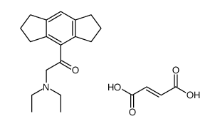 diethyl-[2-(1,2,3,5,6,7-hexahydro-s-indacen-4-yl)-2-oxoethyl]azanium,(Z)-4-hydroxy-4-oxobut-2-enoate结构式