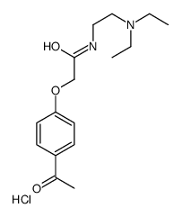 2-(4-acetylphenoxy)-N-[2-(diethylamino)ethyl]acetamide,hydrochloride Structure