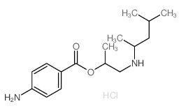 2-Propanol,1-[(1,3-dimethylbutyl)amino]-, 2-(4-aminobenzoate), hydrochloride (1:1) structure