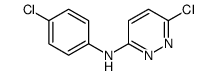 6-chloro-N-(4-chlorophenyl)pyridazin-3-amine结构式