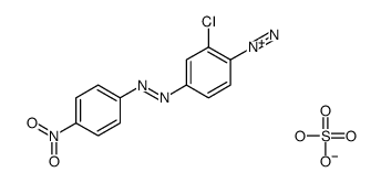 2-chloro-4-[(4-nitrophenyl)azo]benzenediazonium hydrogen sulphate structure