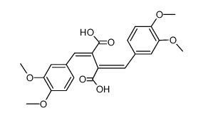 2,3-bis(3,4-dimethoxybenzylidene)butanedioic acid Structure