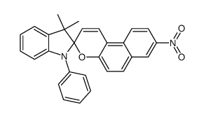 1'-phenyl-3',3'-dimethyl-11-nitrospiro(indoline-2,2'-<2H-1>naphthopyran) Structure