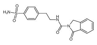 4-(2-[1-oxo-isoindoline-2-carboxamido]-ethyl)benzenesulfonamide结构式