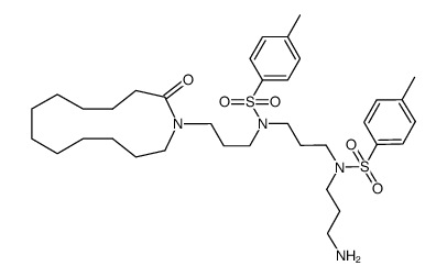 N-(3-Aminopropyl)-4-methyl-N-[3-[[(4-methylphenyl)sulfonyl][3-(2-oxo-1-azacyclotridecan-1-yl)propyl]amino]propyl]benzenesulfonamide Structure