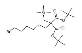 di-tert-butyl 2-(6-bromohexyl)-2-((trimethylsilyl)methyl)malonate结构式