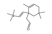 (E)-2-(2,5,5-trimethyl-1-(2-(trimethylsilyl)vinyl)cyclohex-2-en-1-yl)acetaldehyde Structure