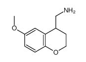 2H-1-Benzopyran-4-methanamine,3,4-dihydro-6-methoxy-(9CI)结构式