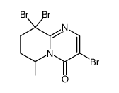 6-methyl-3,9,9-tribromo-6,7,8,9-tetrahydro-4H-pyrido<1,2-a>pyrimidin-4-one结构式