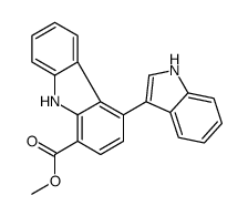 4-(1H-Indol-3-yl)-9H-carbazole-1-carboxylic acid methyl ester结构式