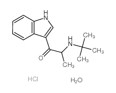 1-(1H-indol-3-yl)-2-(tert-butylamino)propan-1-one hydrate hydrochlorid e Structure