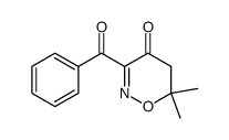 3-benzoyl-6,6-dimethyl-5,6-dihydro-4H-1,2-oxazin-4-one结构式
