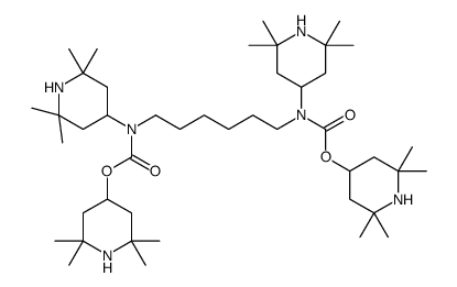 (2,2,6,6-tetramethylpiperidin-4-yl) N-(2,2,6,6-tetramethylpiperidin-4-yl)-N-[6-[(2,2,6,6-tetramethylpiperidin-4-yl)-(2,2,6,6-tetramethylpiperidin-4-yl)oxycarbonylamino]hexyl]carbamate结构式