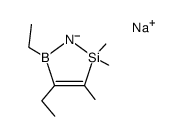 1-sodio-2,5-dihydro-4,5-diethyl-2,2,3-trimethyl-1H-1,2,5-azasilaborole结构式