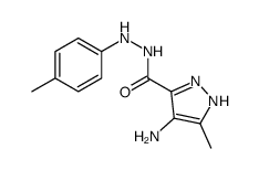 4-amino-5-methyl-N'-(4-methylphenyl)-1H-pyrazole-3-carbohydrazide结构式