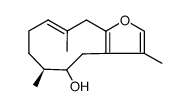 (6S,E)-3,6,10-trimethyl-4,5,6,7,8,11-hexahydrocyclodeca[b]furan-5-ol Structure