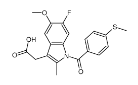 {6-fluoro-5-methoxy-2-methyl-1-[4-(methylthio)benzoyl]-1H-indol-3-yl}acetic acid结构式