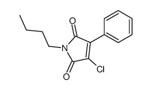 1-butyl-3-chloro-4-phenylpyrrole-2,5-dione结构式