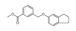 Benzoic acid, 3-[[(2,3-dihydro-1H-inden-5-yl)oxy]methyl]-, methyl ester结构式