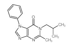 2-methyl-1-(2-methylpropyl)-7-phenyl-purin-6-one structure