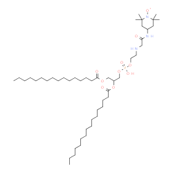 dipalmitoylglycerophospho-N-((N-(1-oxyl-2,2,6,6-tetramethyl-4-piperidinyl)carbamoyl)methyl)ethanolamine Structure