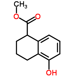 Methyl 5-hydroxy-1,2,3,4-tetrahydro-1-naphthalenecarboxylate结构式