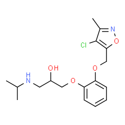 1-[2-[(4-chloro-3-methyl-oxazol-5-yl)methoxy]phenoxy]-3-(propan-2-ylam ino)propan-2-ol structure