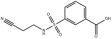 3-[(2-cyanoethyl)sulfamoyl]benzoic acid structure